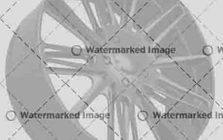 Front side view of Alloy wheel isolated over white (custom rendered)